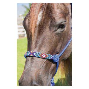 Beaded Rope Halter with 10-ft Matching Lead Royal - Item # 42176