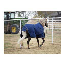Medium Weight Turnout Horse Blanket Navy/Tan - Item # 42322