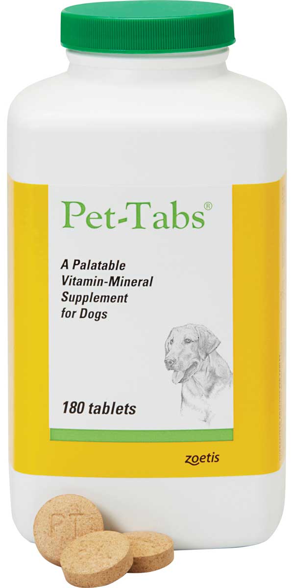 Pet-Tabs Vitamin-Mineral Supplement for Dogs Zoetis Animal 