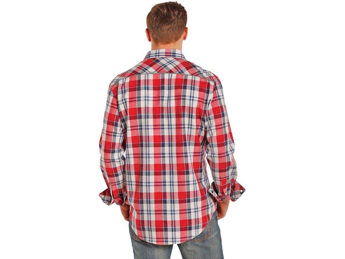 Denim Red Mens Shirt Rock Roll Denim - Mens Shirts | Mens Clothing