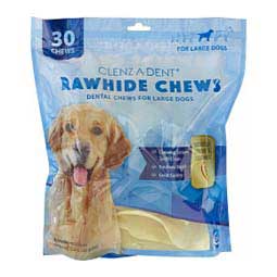Clenz-A-Dent Rawhide Chews for Dogs L (dogs 26-50 lbs) 30 ct - Item # 42552