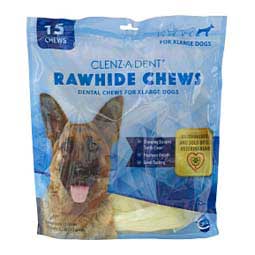 Clenz-A-Dent Rawhide Chews for Dogs XL (dogs over 51 lbs) 15 ct - Item # 42553