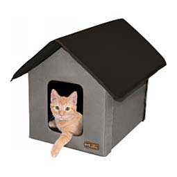 Heated Kitty House Gray/Black - Item # 42859