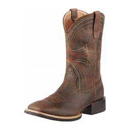 Sport Wide Square Toe 11" Cowboy Boots Distressed Brown - Item # 42864