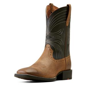Sport Wide Square Toe 11-in Cowboy Boots Brown/Black - Item # 42864