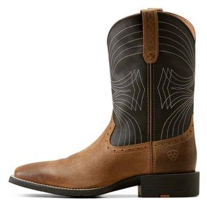 Sport Wide Square Toe 11-in Cowboy Boots Brown/Black - Item # 42864