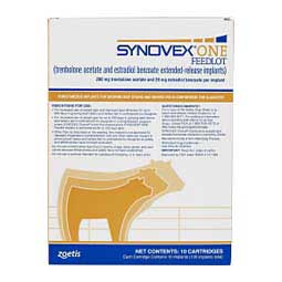 Synovex ONE Feedlot Extended Release Implant 100 dose - Item # 42927