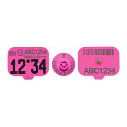 Allflex Swine Premises PIN Tags for Culled Breeding Swine Pink - Item # 42990