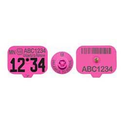 Swine Premises PIN Tags for Culled Breeding Swine Pink - Item # 42990