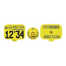 Allflex Swine Premises PIN Tags for Culled Breeding Swine Yellow - Item # 42990