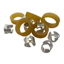 Latex Rings and Clips for EZE Castrator Model T-1 25 ct - Item # 43000