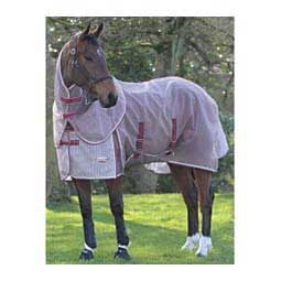Comfitec RipShield Plus Detach-a-Neck Horse Fly Sheet White/Burgundy - Item # 43131