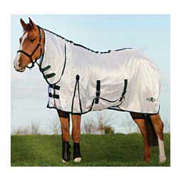 Solid Saxon Horse Fly Sheet w/Gusset Standard Neck White/Hunter - Item # 43134