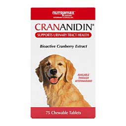 Crananidin Urinary Tract Health Chewable Tablets for Dogs 75 ct - Item # 43191