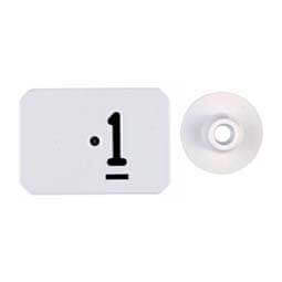 Swine Star Max Ear Tags - Numbered White - Item # 43240
