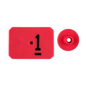 Swine Star Max Ear Tags Numbered Red - Item # 43240
