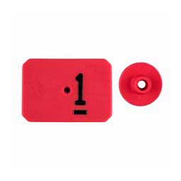 Swine Star Max Ear Tags - Numbered Red - Item # 43240