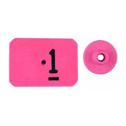 Swine Star Max Ear Tags - Numbered Hot Pink - Item # 43240