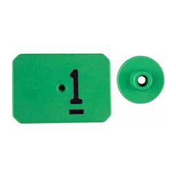 Swine Star Max Ear Tags - Numbered Green - Item # 43240