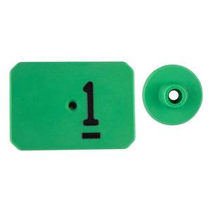 Swine Star Max Ear Tags Numbered Green - Item # 43240