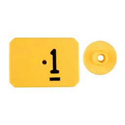 Swine Star Max Ear Tags - Numbered Yellow - Item # 43240