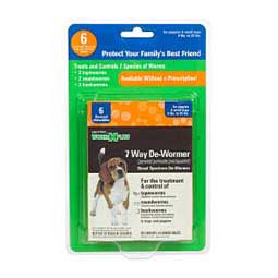 Sentry Worm X Plus 7 Way Dewormer Chewables for Dogs 6 ct (small dogs 6-25 lbs) - Item # 43296