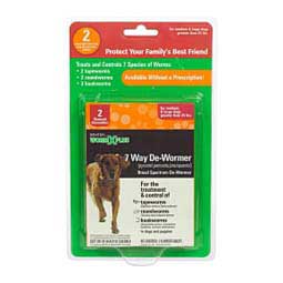 Sentry Worm X Plus 7 Way Dewormer Chewables for Dogs 2 ct (med-large dogs over 25 lbs) - Item # 43297