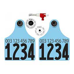 Tissue Sampling Units w/840 USDA HDX EID Ear Tags + 2 Maxi #d Matched Set Blue - Item # 43361