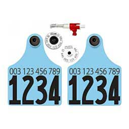 Tissue Sampling Units w/840 USDA HDX EID Ear Tags + 2 Maxi #d Matched Set Blue - Item # 43361