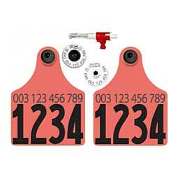 Tissue Sampling Units w/840 USDA HDX EID Ear Tags + 2 Maxi #d Matched Set Red - Item # 43361