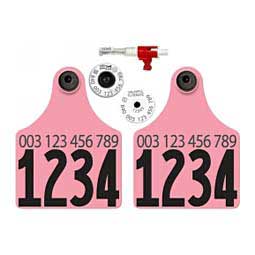 Tissue Sampling Units w/840 USDA HDX EID Ear Tags + 2 Maxi #d Matched Set Pink - Item # 43361
