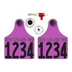 Tissue Sampling Units w/840 USDA HDX EID Ear Tags + 2 Maxi #d Matched Set Purple - Item # 43361