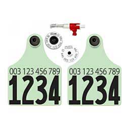 Tissue Sampling Units w/840 USDA HDX EID Ear Tags + 2 Maxi #d Matched Set Green - Item # 43361