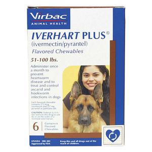 Iverhart Plus for Dogs 51-100 lbs 6 ct - Item # 434RX
