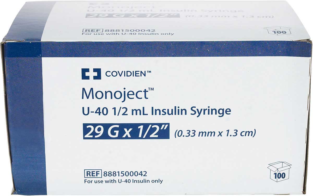 U 40 Insulin Syringes With Needle For Animal Use Covidien Needles Syringes U 40 Insulin Syringes With Needle For Animal Use Covidien Needles Syringes