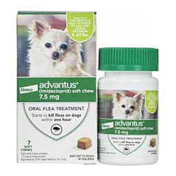 Advantus Imidacloprid Soft Chews Oral Flea Treatment for Dogs 7 ct (7.5 mg 4-22 lbs) - Item # 43755