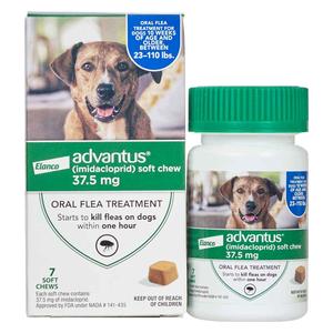 Advantus Imidacloprid Soft Chews Oral Flea Treatment for Dogs 37.5 mg/23-110 lbs (7 ct) - Item # 43757