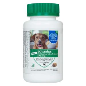 Advantus Imidacloprid Soft Chews Oral Flea Treatment for Dogs 37.5 mg 23-110 lbs (30 ct) - Item # 43758