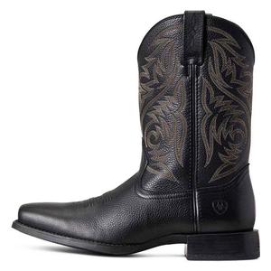 Sport Herdsman 11-in Cowboy Boots Black Deertan - Item # 43798