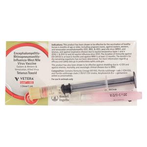 Vetera Gold XP + VEE (West Nile + 3-way Sleeping Sickness + Tet + Flu + Rhino) Equine Vaccine 1 dose syringe - Item # 43932