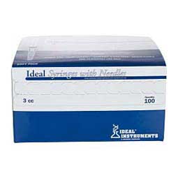 Ideal Disposable Syringes with Needles 100 ct (3 cc with 22 x 3/4'' needle) - Item # 44008