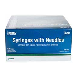 Ideal Disposable Syringes with Needles 100 ct (3 cc with 22 x 1'' needle) - Item # 44010