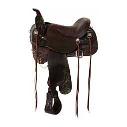 T91 Tooled Meadow Creek Trail Horse Saddle Brown/Brown - Item # 44142