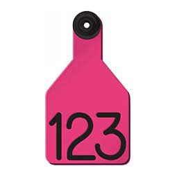 Universal Medium Calf Ear Tags w/ Engraved Numbers Pink/Black Center - Item # 44237