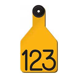 Universal Medium Calf Ear Tags w/ Engraved Numbers Yellow/Black Center - Item # 44237