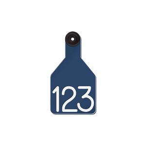 Universal Medium Calf Ear Tags with Engraved Numbers Blue/White Center - Item # 44237
