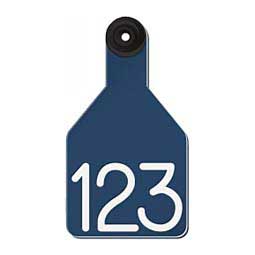 Universal Medium Calf Ear Tags w/ Engraved Numbers Blue/White Center - Item # 44237