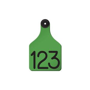 Universal Large Cattle Ear Tags with Engraved Numbers Green/Black Center - Item # 44238
