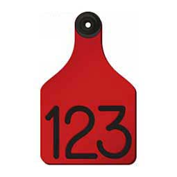 Universal Large Cattle Ear Tags w/ Engraved Numbers Red/Black Center - Item # 44238