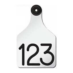 Universal Large Cattle Ear Tags w/ Engraved Numbers White/Black Center - Item # 44238